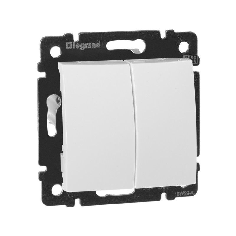 Legrand Valena Classic Белый Выключатель Legrand Valena белый 2-х клавишный 774405