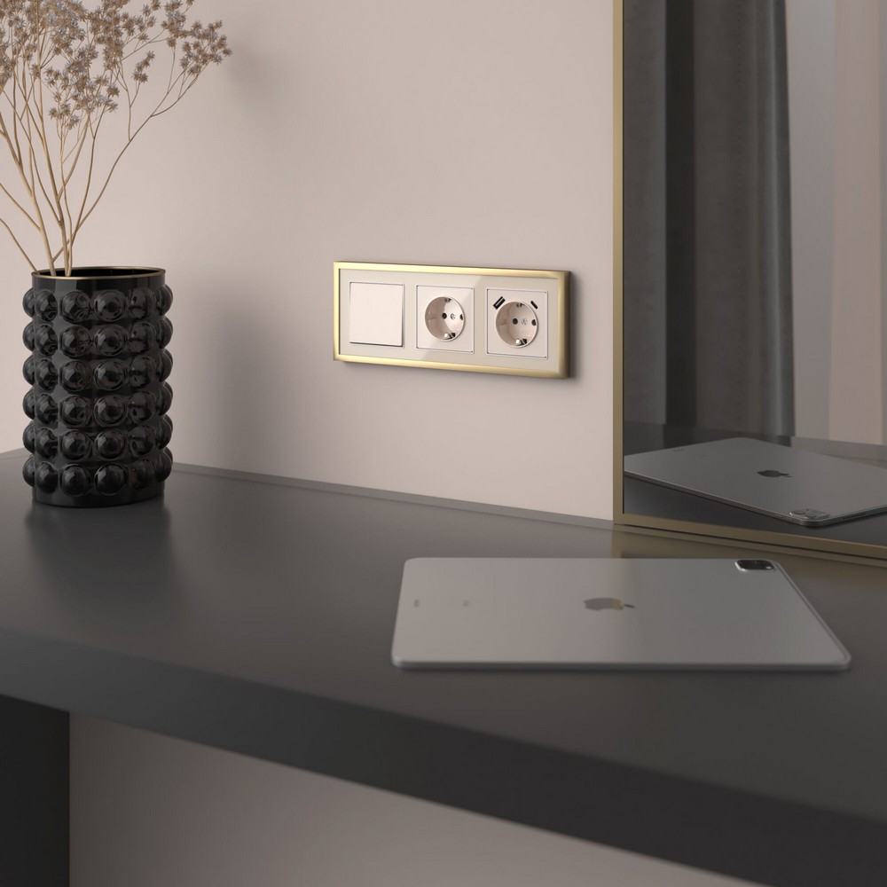 Werkel айвори акрил Выключатель Werkel одноклавишный (айвори акрил) W11100430