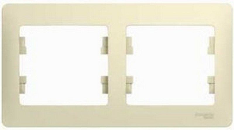 Glossa Бежевый Рамка Systeme Electric Glossa Бежевый 2-я, горизонтальная GSL000202