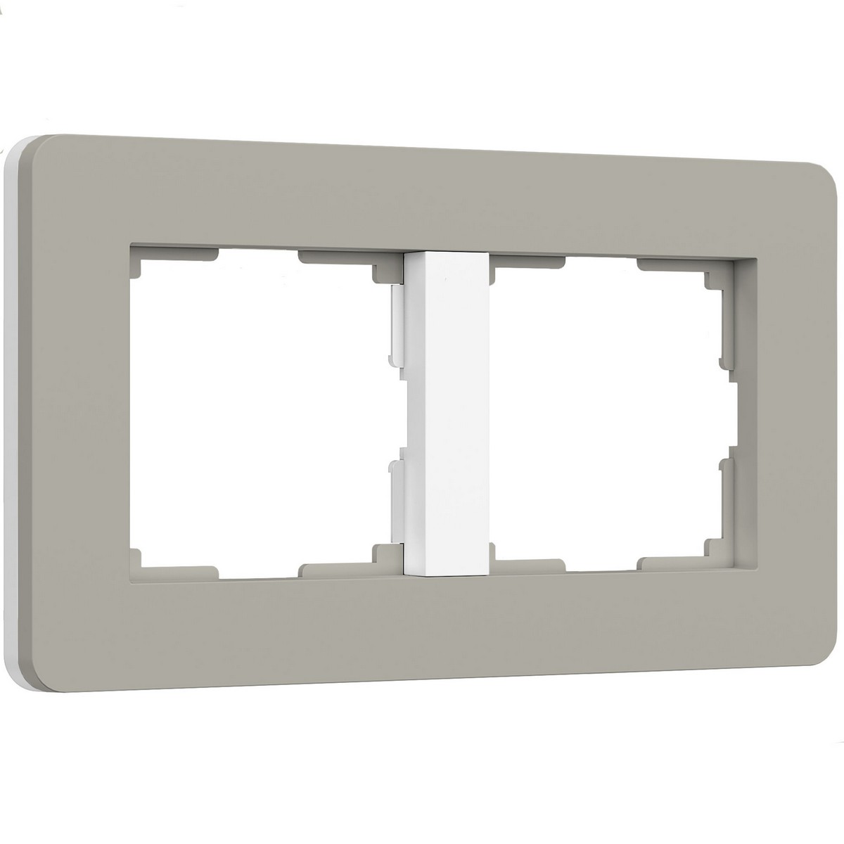 Рамки Werkel Split Рамка Werkel на 2 поста Split (дымчатый/белый, soft-touch) W0023067