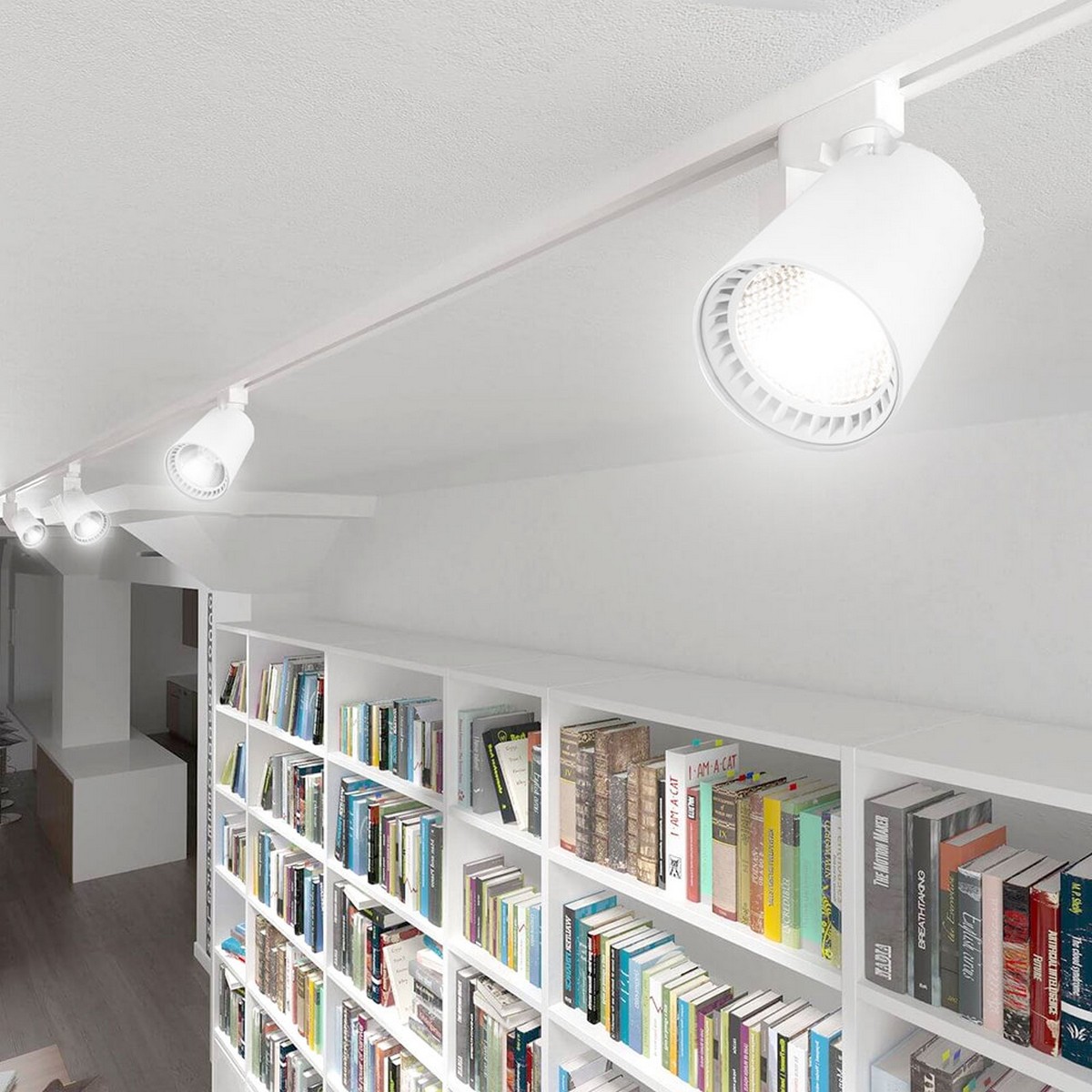 Трековые светодиодные светильники Светодиодный светильник Feron AL100 трековый на шинопровод 20W 4000K черный 41606 