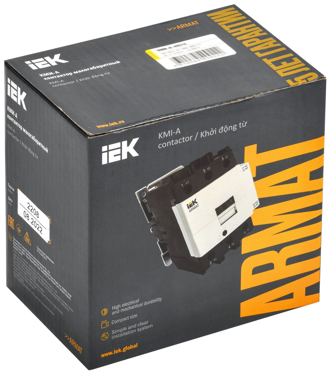 Контакторы Контактор IEK ARMAT КМИ-А-49512 LC1D 95А 230В/АС3 1НО/1НЗ AR-ACC-41-095-230-11 