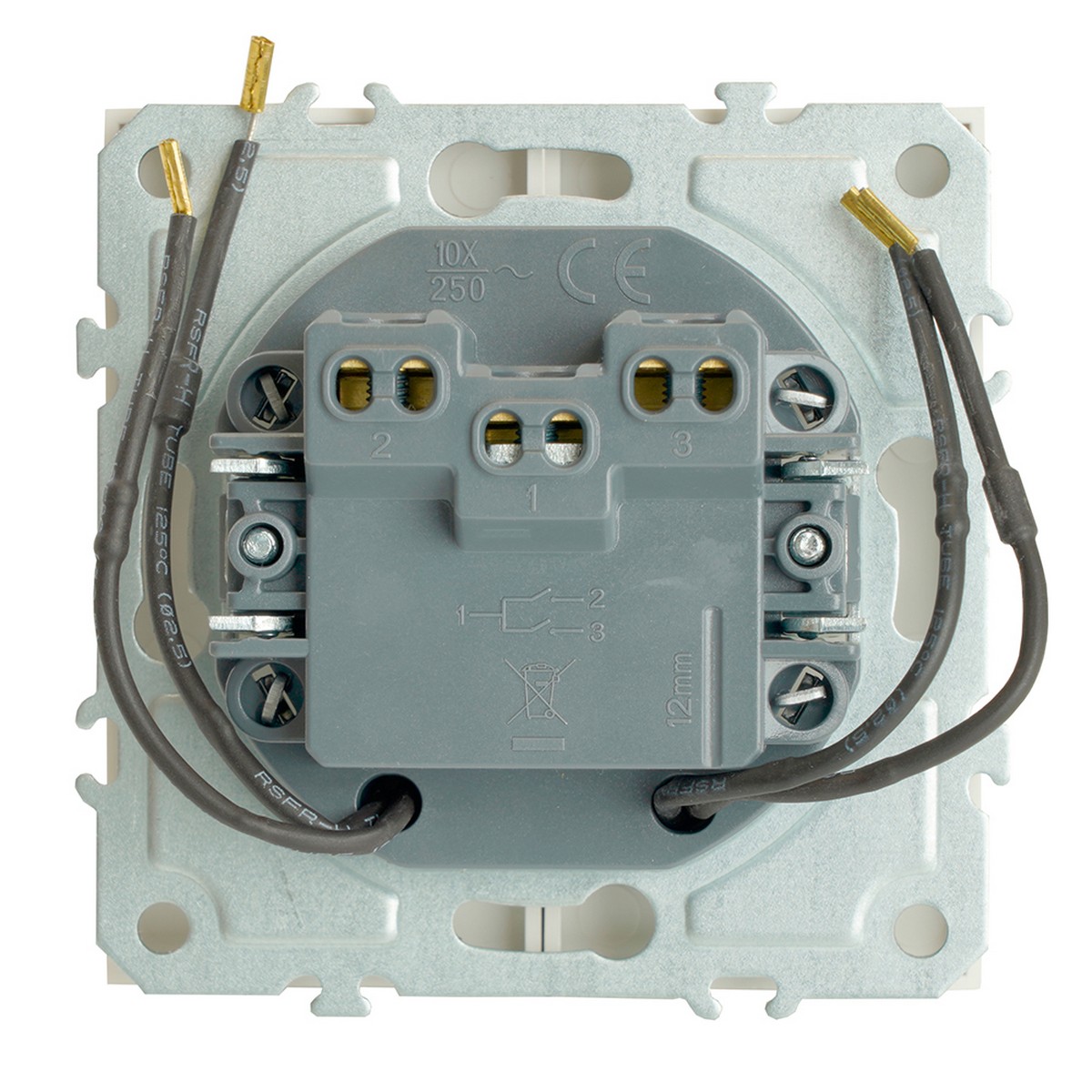 Эмили - Розетки и выключатели Stekker Выключатель 2-клавишный c индикатором STEKKER Эмили RSW10-5102-01 белый фарфор soft touch 49864