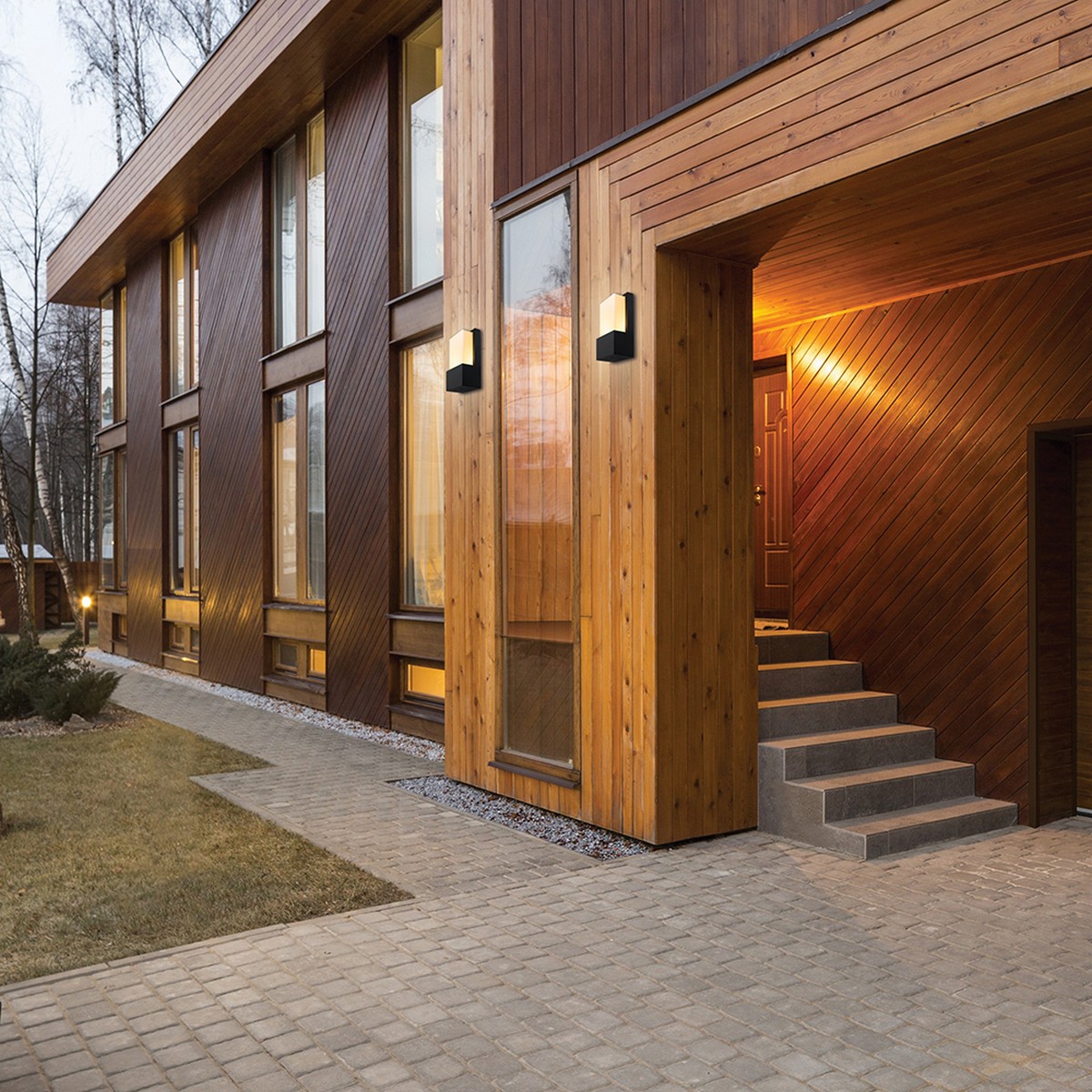 Уличные настенные светильники Светильник Feron DH0601 садово-парковый на стену E27 черный 11874 