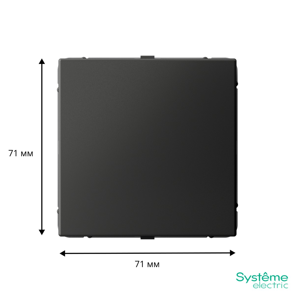 ArtGallery Базальт Заглушка Systeme Electric ArtGallery Базальт без суппорта для многопостовых рамок GAL001409