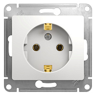 Розетка Systeme Electric Glossa Белый с заземлением GSL000143