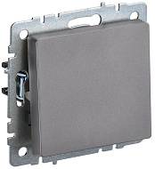 Выключатель IEK BRITE 1-клавишный самовозвратный 10А ВС10-1-4-БрС сталь BR-V14-0-10-K46