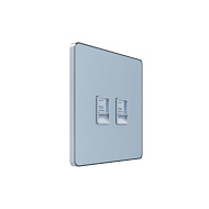 Розетка Systeme Electric Infinity Стальное небо информационная RJ-45 кат.6 2-я FSE001188