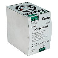 Трансформатор Feron LB008 для светодиодной ленты на DIN-рейку 480W 24V 63*125.5*113мм IP20 52138