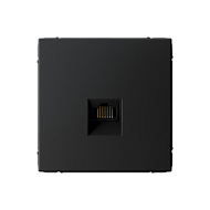 Розетка Systeme Electric ArtGallery Карбон компьютерная RJ45, кат. 5е, механизм GAL001083