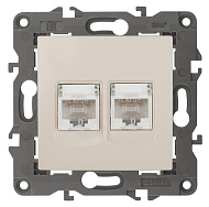 Розетка ЭРА Elegance Сл.кость комп 2xRJ45 14-3108-02 Б0034309