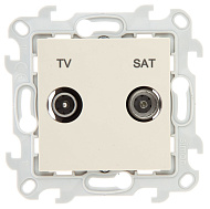 Розетка TV-SAT Simon 24 Слоновая кость оконечная 2410486-031