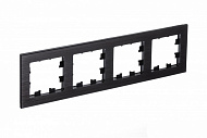 Рамка Systeme Electric AtlasDesign Nature Металл оникс 4-ая ATN312304