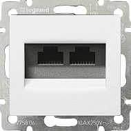 Розетка компьютерная RJ45 Legrand Valena белый 2-ая 774239