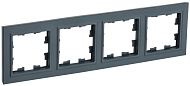 Рамка IEK BRITE 4-местная РУ-4-БрГ графит BR-M42-K53