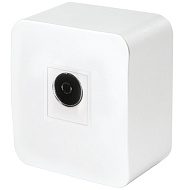 Розетка TV STEKKER MST00-10-01 открытой установки 1-местная 75 Ом 5-862МГц София белый 49299