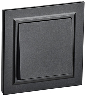 Выключатель IEK BRITE Черный 1-кл. 10А в сборе ВСР10-1-0-БрЧ BR-V10-0-10-K02-F